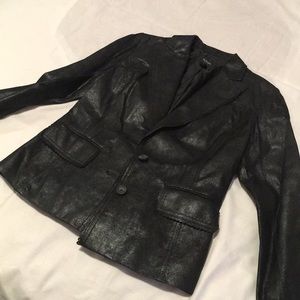 Metallic pig suede